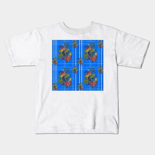 Florals On Plaids Kids T-Shirt